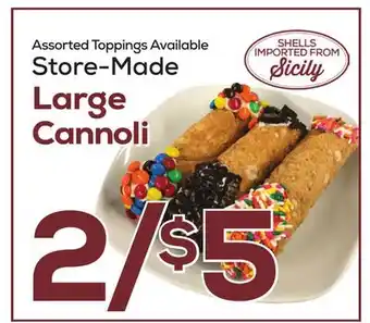 DeCicco & Sons Large cannoli offer