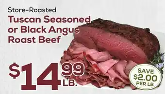 DeCicco & Sons Tuscan seasoned or black angus roast beef offer