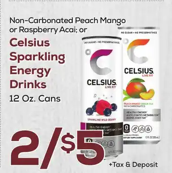 DeCicco & Sons Celsius sparkling energy drinks offer