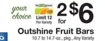 The Fresh Grocer Fruit bars offer