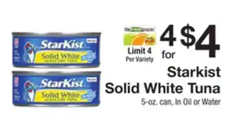 The Fresh Grocer Solid white tuna offer