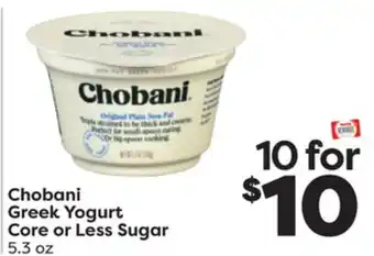 Weis Markets Chobani greek yogurt core or less sugar offer