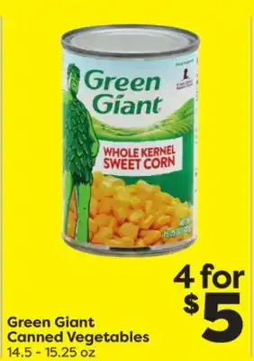 Weis Markets Green giant canned vegetables offer
