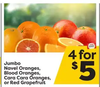 Weis Markets Jumbo navel oranges, blood oranges, cara cara oranges, or red grapefruit offer