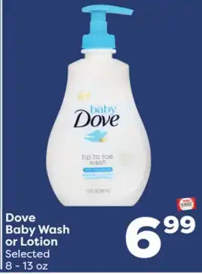 Weis Markets Dove baby wash or lotion offer