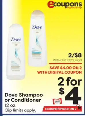 Weis Markets Dove shampoo or conditioner offer
