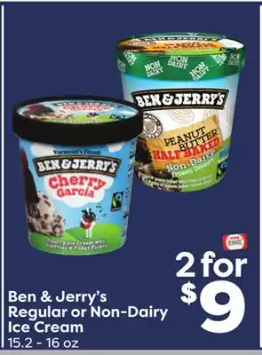 Weis Markets Ben & jerry's regular or non-dairy ice cream offer