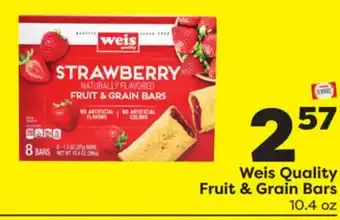 Weis Markets Weis quality fruit & grain bars offer