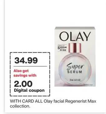 CVS All olay facial regenerist max collection offer