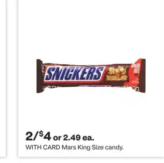 CVS Mars king size candy offer