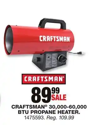 Blain's Farm & Fleet Craftsman 30,000-60,000 btu propane heater offer