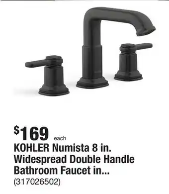 The Home Depot Kohler numista 8 in. widespread double handle bathroom faucet in matte black offer