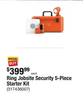 The Home Depot Ring jobsite security 5-piece starter kit offer