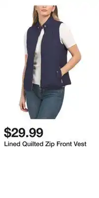 TJ Maxx Lined quilted zip front vest offer