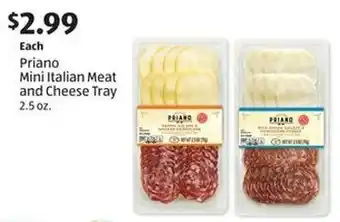 Aldi Priano Mini Italian Meat and Cheese Tray offer