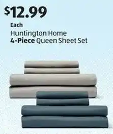 Aldi Huntington Home 4-Piece Queen Sheet Set offer