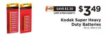 ShopRite Super heavy duty batteries offer
