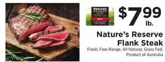 ShopRite Nature's reserve flank steak offer