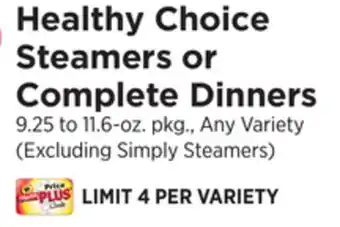 ShopRite Steamers or complete dinners offer