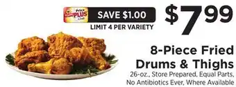 ShopRite 8-piece fried drums & thighs offer