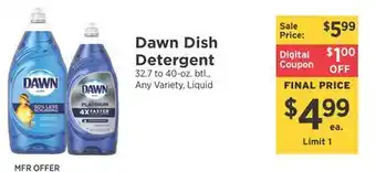ShopRite Dish detergent offer