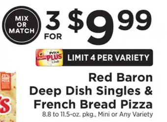 ShopRite Deep dish singles & french bread pizza offer