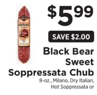 ShopRite Sweet soppressata chub offer