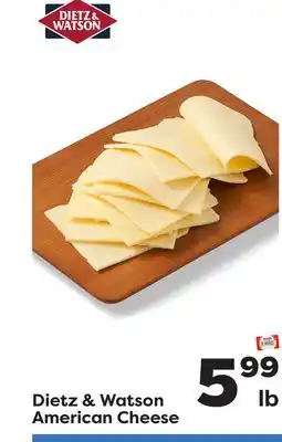 Weis Markets Dietz & watson american cheese offer