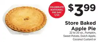ShopRite Store baked apple pie offer