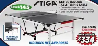 Big 5 Stiga st3100 indoor table tennis table offer