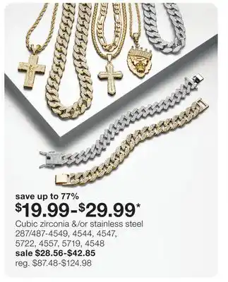 JC Penney Cubic zirconia &/or stainless steel offer
