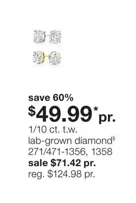 JC Penney 1/10 ct. t.w. lab-grown diamond§ offer