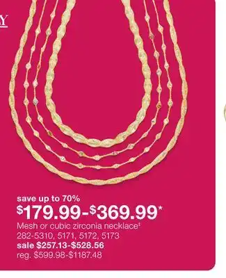 JC Penney Mesh or cubic zirconia necklace‡ offer