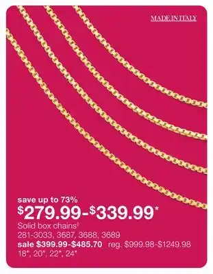 JC Penney Solid box chains◊ offer