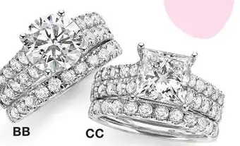 JC Penney 5 ct. t.w. lab-grown diamond 3 ct. center stone◊ color h-i, clarity si1-si2 offer
