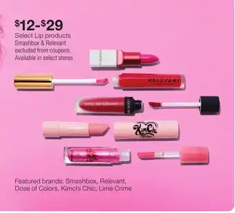 JC Penney Select lip products smashbox & relevant offer