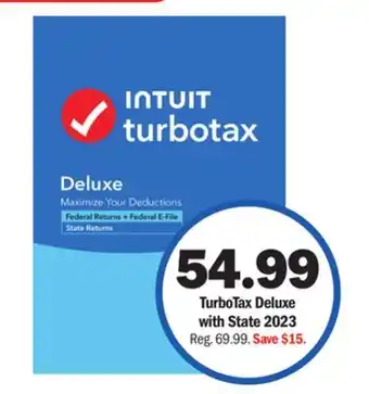 Meijer Turbotax deluxe with state 2023 offer