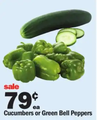 Meijer Cucumbers or green bell peppers offer