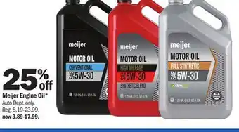 Meijer Meijer engine oil offer