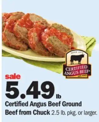 Meijer Certified angus beef ground beef from chuck offer