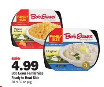 Meijer Bob evans family size ready to heat side offer