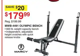 Dunham's Sports Marcy mwb-4491 olympic bench offer