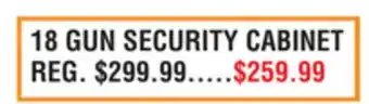 Dunham's Sports 18 gun security cabinet offer