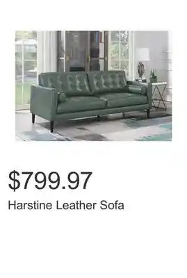Costco Harstine leather sofa offer