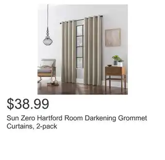 Costco Sun zero hartford room darkening grommet curtains, 2-pack offer