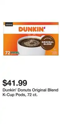Dunkin' donuts original blend k-cup pods, 72 ct