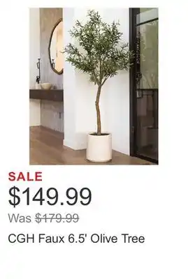 Costco Cgh faux 6.5' olive tree offer