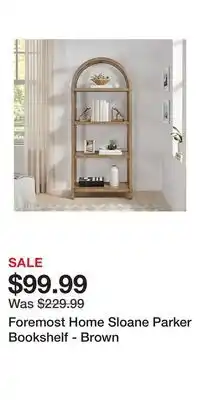 BJ’s Foremost home sloane parker bookshelf - brown offer