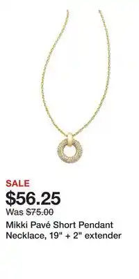 Macy's Mikki pavé short pendant necklace, 19 + 2 extender offer
