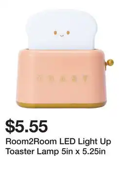 Five Below Room2room led light up toaster lamp 5in x 5.25in offer